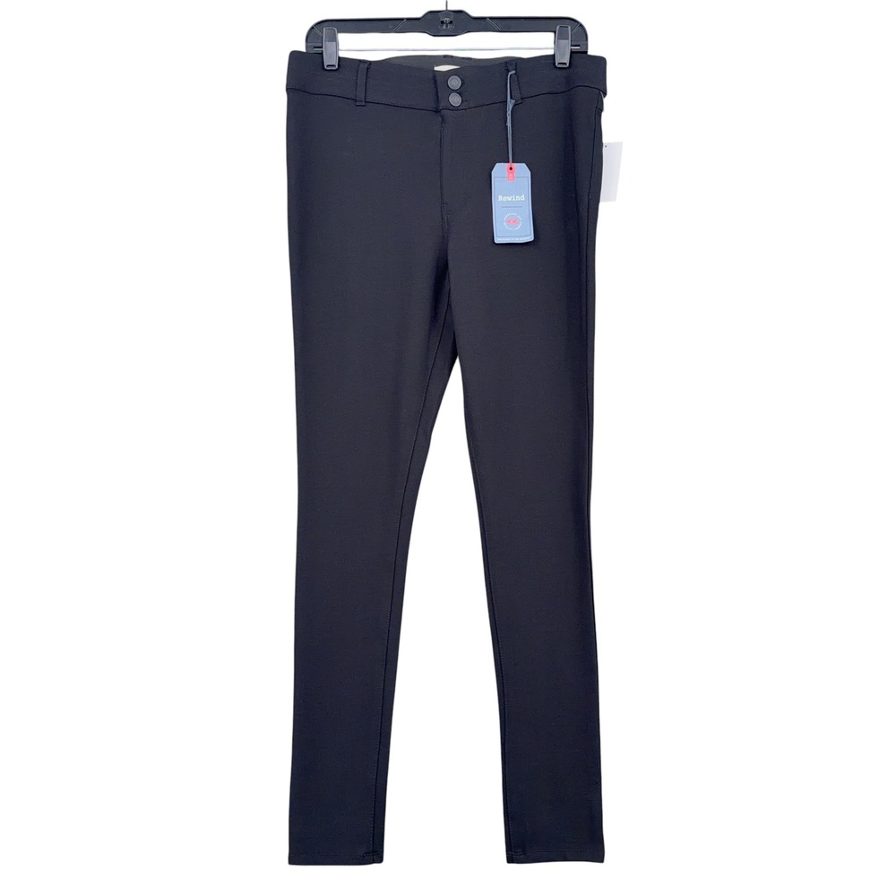 Rewind Skinny Pants Women L Rayon Nylon Spandex Black R2910X61E
